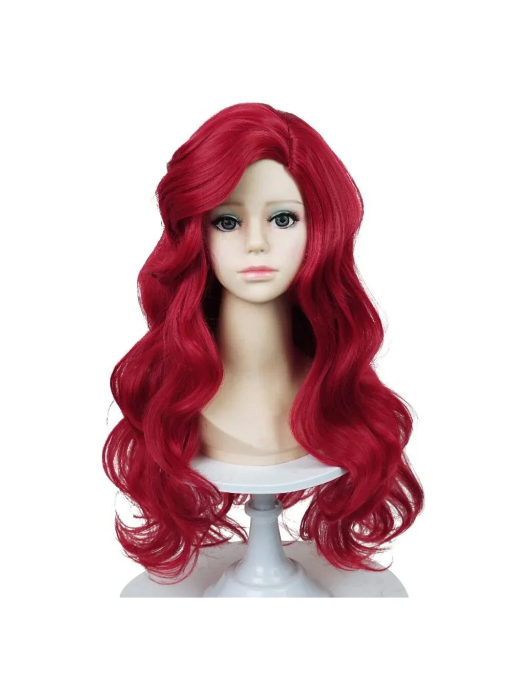 Women's Dark Red Heat Resistant Synthetic Fiber Long Straight Ombre Wigs